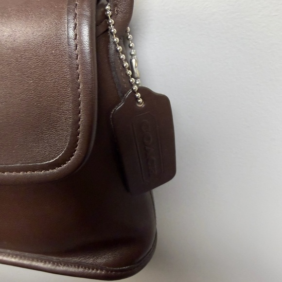 Coach Tango Flap Dark Brown Leather Crossbody Bag Hangtag Silver Hardware 1998 - Picture 3 of 16